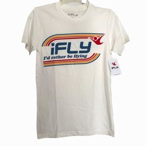 i FLY A/Retro I'd Rather Be Flying Indoor Skydiving Unisex Size XS T Shirt #B